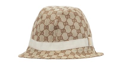Gucci Supreme Bucket Hat, &pound;150, Accessories, Beige/Brown, Cotton/Polyester Mix, Front view